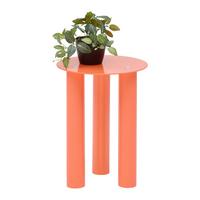 Beistelltisch Largo Orange - Orange, LIFESTYLE, Glas/Holz (35/47/35cm) - Based