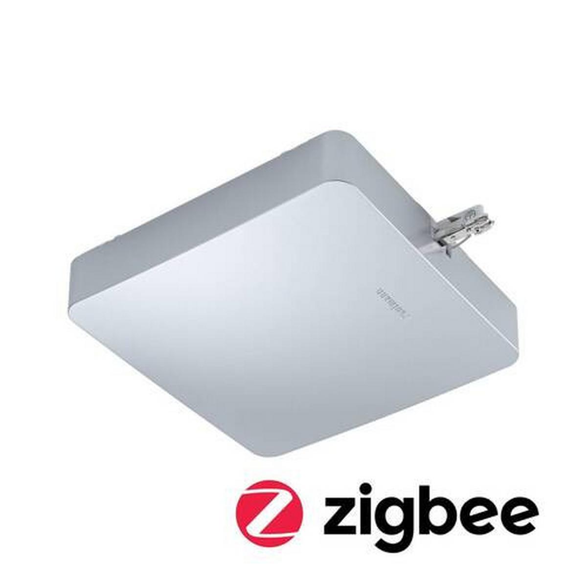 Schienensystem-Einspeiser ZB Mitteleinspeisung max. 150 W - Chromfarben, Basics, Kunststoff (22,7/4,8cm) - Paulmann