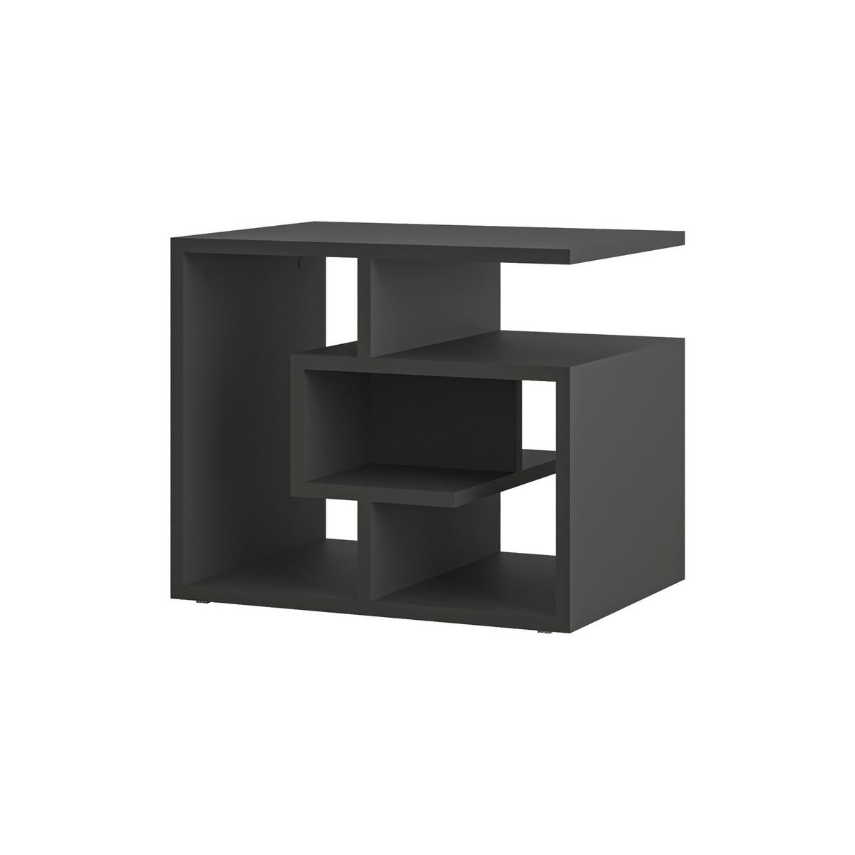 Couchtisch Labirent ca. 54x45x40 cm Anthrazit - Anthrazit, Design, Holzwerkstoff (54/45/40cm) - Livetastic