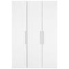 ARMOIRE À PORTES BATTANTES GLOSSY -TOP- -LAGER- - couleur chromée/blanc, MODERN, matériau en bois/métal (147/219/60cm) - Mömax