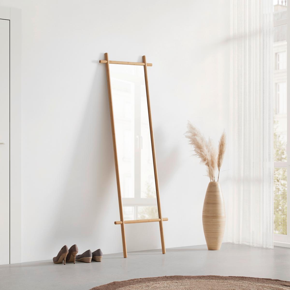 Standspiegel Bonnie Naturfarben ca. 55x180cm - Naturfarben, Modern, Glas/Holz (55/180/3.2cm) - Mömax