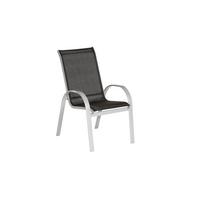 Vrtni Stol Amalfi, 2 Kos, Črna - srebrne barve/črna, Romantika, kovina/tekstil (56/97/76cm) - Gardenson