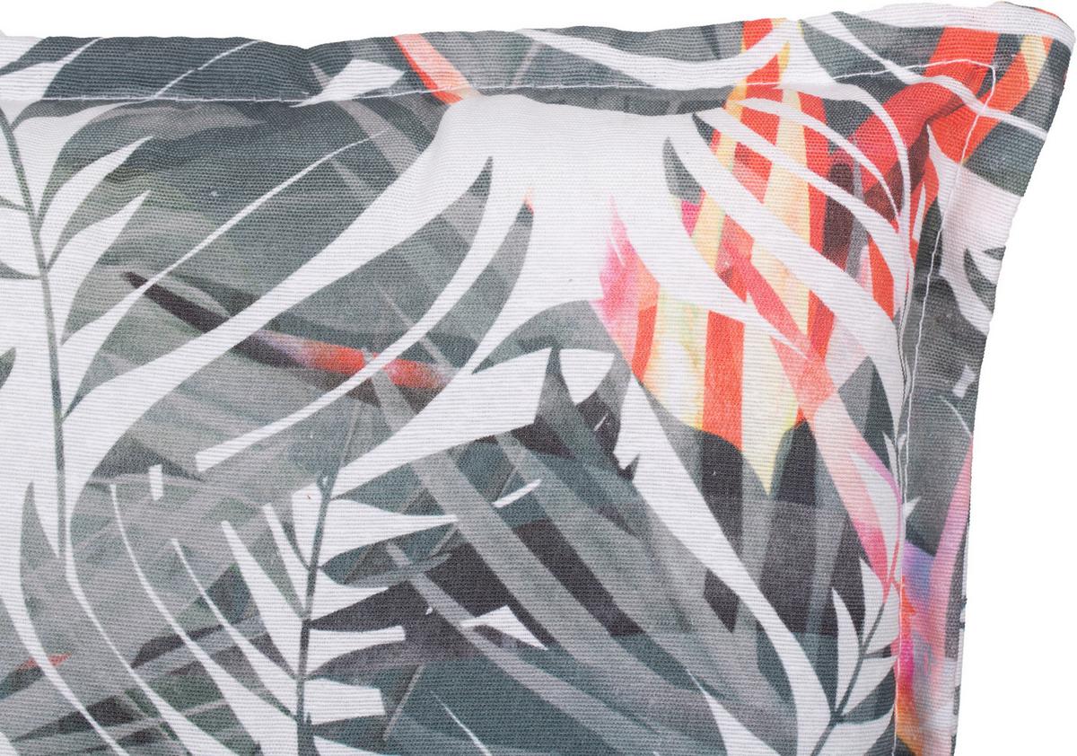 Hochlehner Auflagen Tamky 2er- Set ca. 118x46 cm Grau/Rot - Grau, Basics, Textil (118/46/8cm) - Gardenson