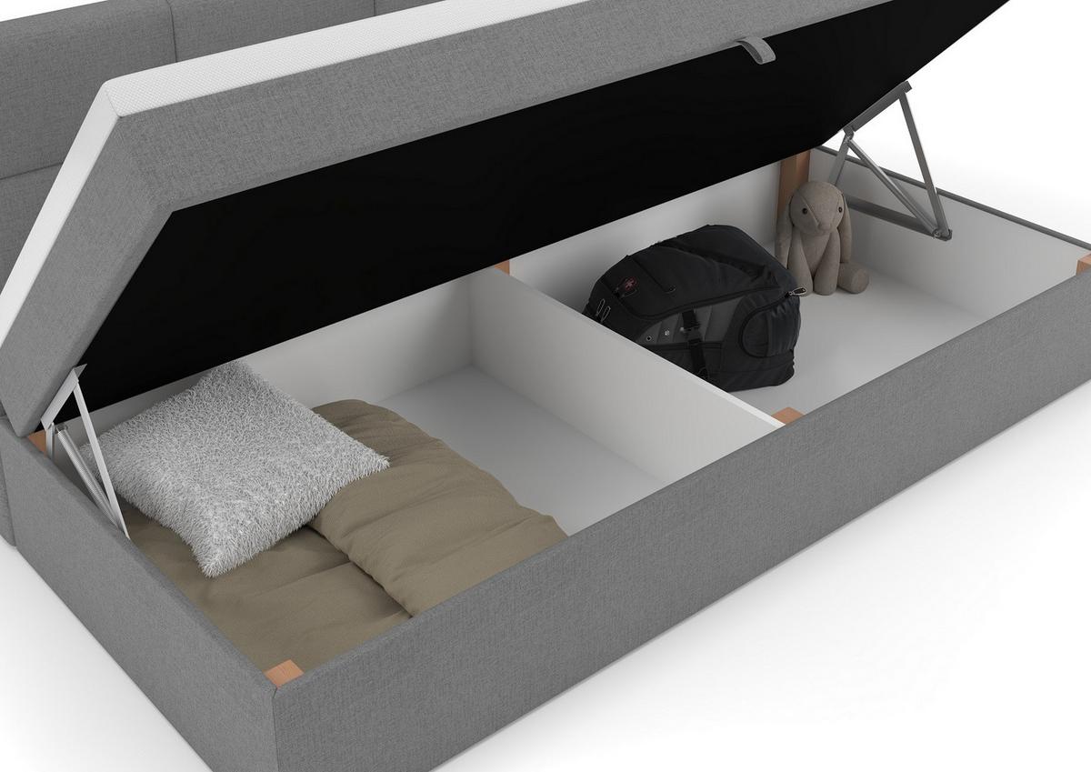 Heverő Taco 90/200cm - szürke, Konventionell, műanyag/faalapú anyag (90/200cm)