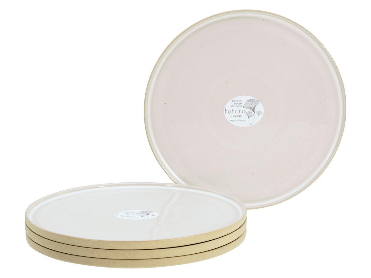 Set Krožnikov Futuro White Sand, 4-Delni - bela/bež, Basics, keramika (26cm) - Creatable