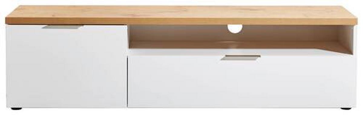 KOMODA NISKA IDEA - kolor dębowy/biały, Design (180/49/43cm) - Xora