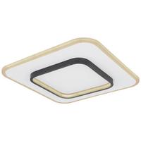 Stropna Led-svetilka Lima, S Sijalko - črna/bela, Basics, kovina/umetna masa (45,8/45,8/6cm) - Globo