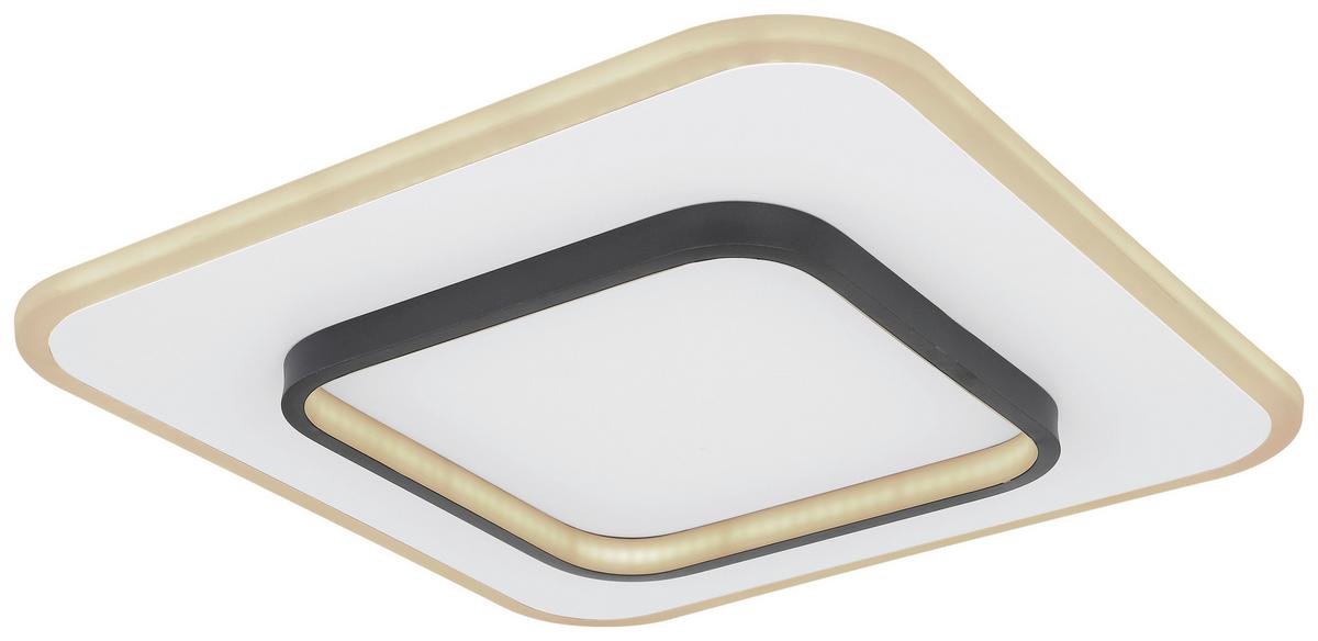 Stropna Led-svetilka Lima, S Sijalko - črna/bela, Basics, kovina/umetna masa (45,8/45,8/6cm) - Globo