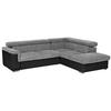 Wohnlandschaft Milla Grau/Schwarz ca. 252x217 cm - Schwarz/Grau, Basics, Holz/Textil (252/217cm) - MID.YOU