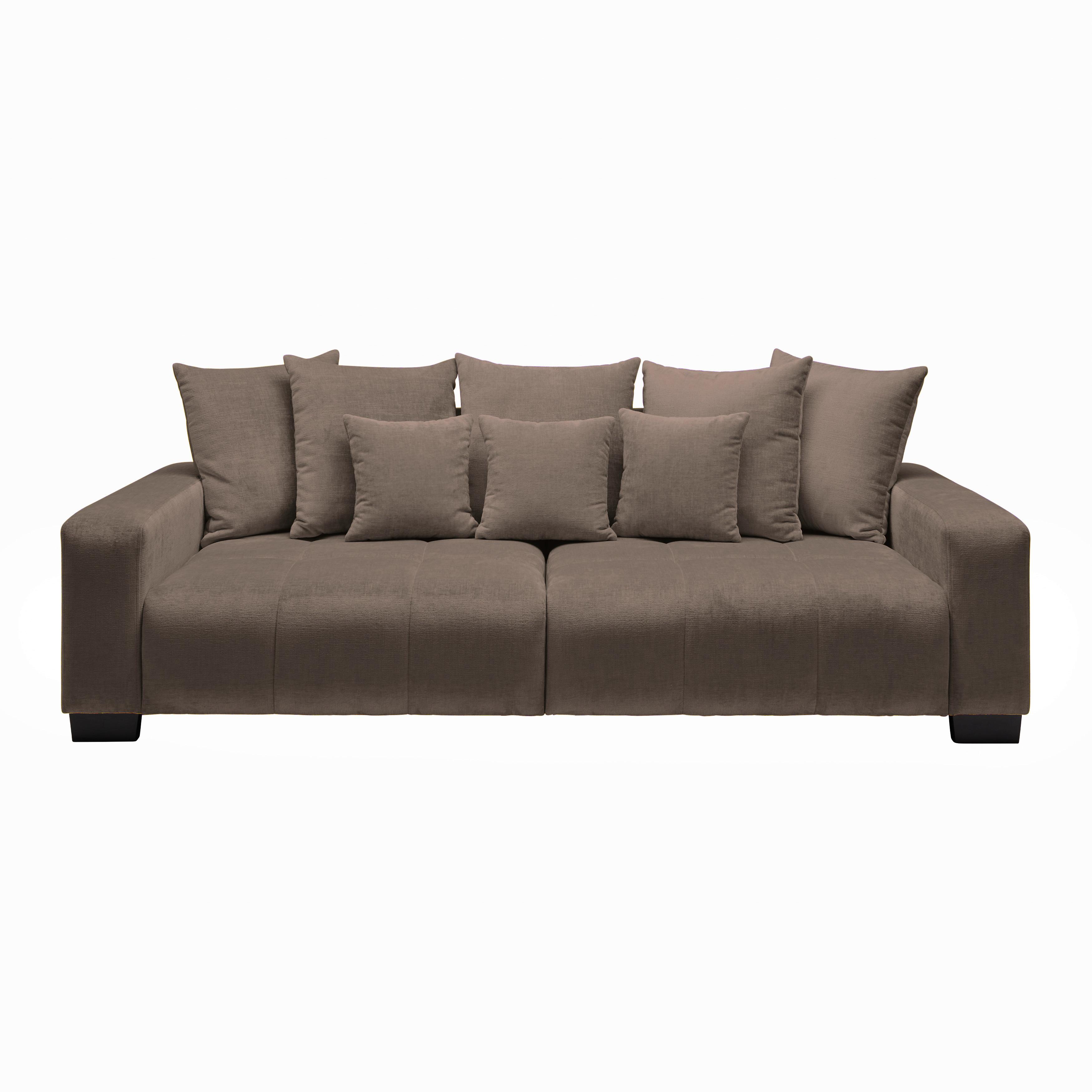 Bigsofa Matteo Braun - Schwarz/Braun, MODERN, Holz (246/93/124cm) - Based