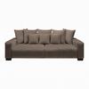 Bigsofa Matteo Braun - Schwarz/Braun, MODERN, Holz (246/93/124cm) - Based