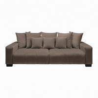 Bigsofa Matteo Braun - Schwarz/Braun, MODERN, Holz (246/93/124cm) - Based