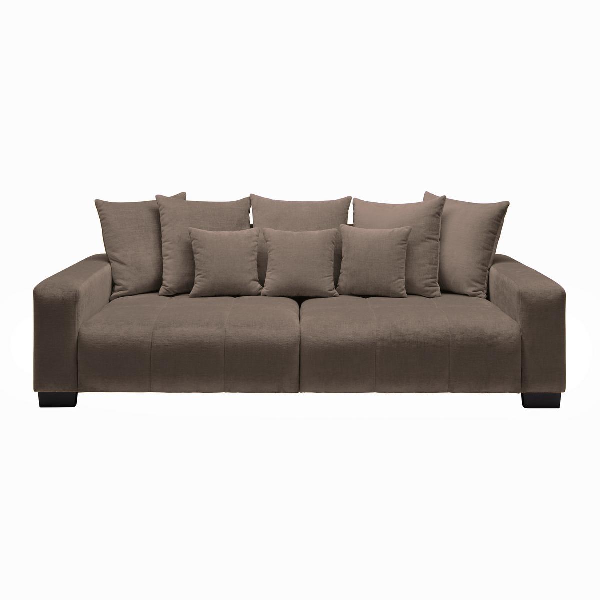 Bigsofa Matteo Braun - Schwarz/Braun, MODERN, Holz (246/93/124cm) - Based