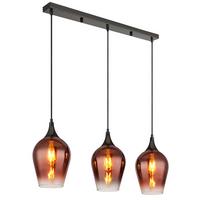 Hängeleuchte Lavus Chromfarben/Klar max. 60 Watt - Klar/Chromfarben, KONVENTIONELL, Glas/Metall (83/18/120cm) - Globo