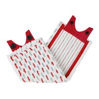 Wischbezug Ultramax Rot/Weiß - Rot/Weiß, KONVENTIONELL, Textil (14,1/25,8/2,5cm) - Vileda