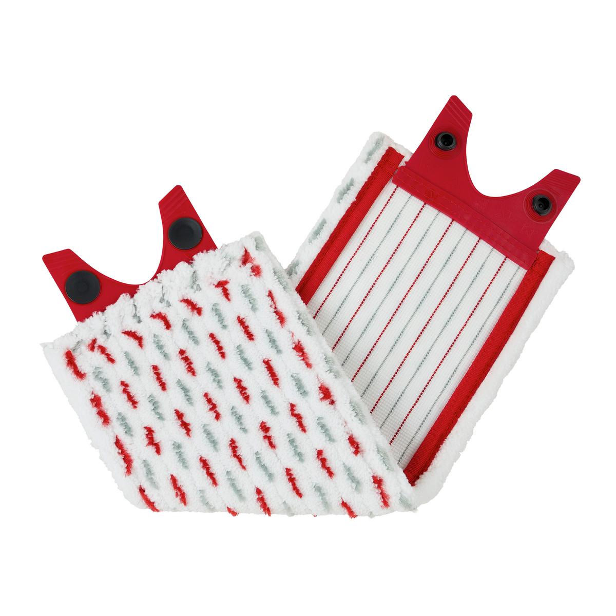 Wischbezug Ultramax Rot/Weiß - Rot/Weiß, KONVENTIONELL, Textil (14,1/25,8/2,5cm) - Vileda