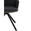CHAISE ACCOUDOIRS JOSY -BASED- - gris/noir, Design, cuir/métal (57/86/61cm) - Based