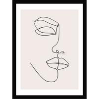 Bild Vous in Schwarz/Beige ca. 30x40cm - Weiss/Beige, Papier/Holzwerkstoff (30/40cm) - Modern Living