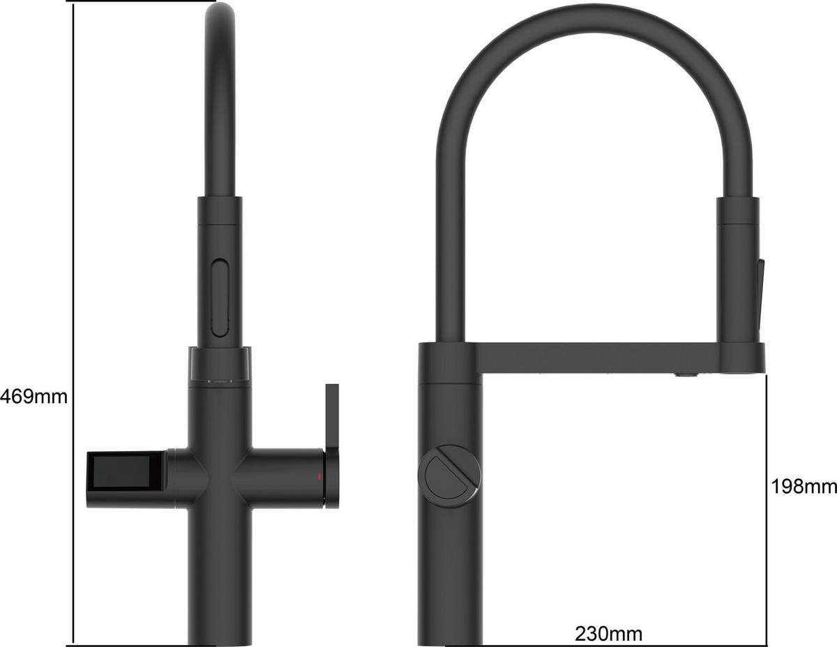 Küchenarmatur 31103110218 Schwarz - Schwarz, Basics, Kunststoff/Metall (20/43,9/51,60cm)