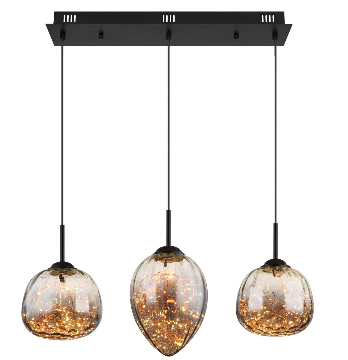LED-Hängeleuchte Exclo Schwarz max. 24 Watt - Schwarz, Modern, Glas/Metall (39/39/120cm) - Mömax