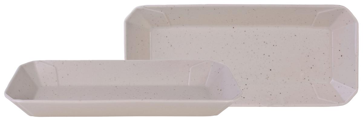 Set Podstavkov Street Tray Kebab, 2-Delni - krem barve, Basics, keramika (30/13cm) - Creatable