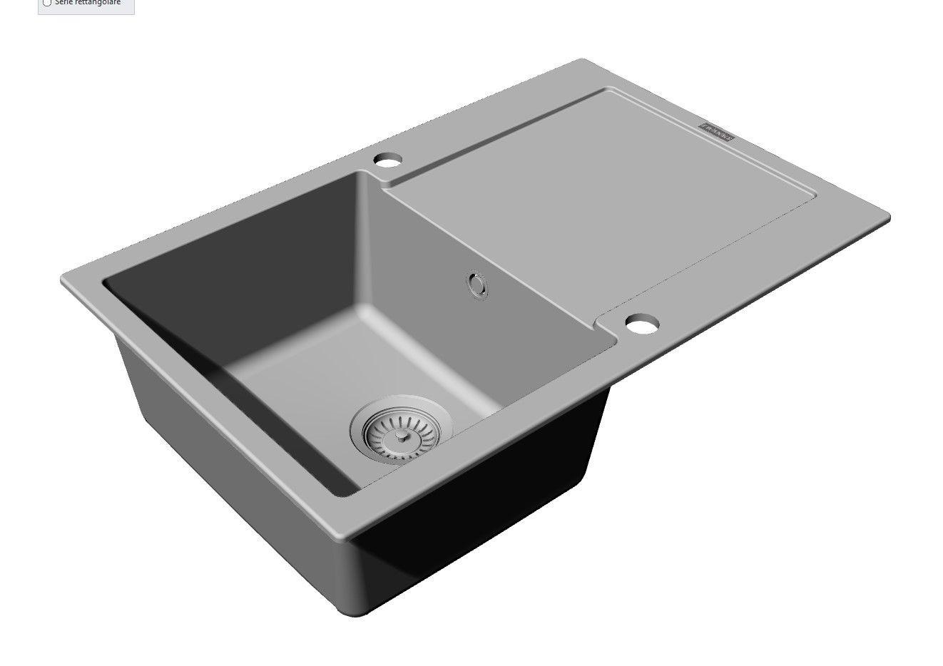 Spüle 1140723980 Druckknopfventil - MODERN (78/50cm) - Franke