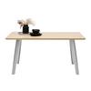 TABLE À MANGER VELASCA - couleur inox/couleur chêne, Design, matériau en bois/métal (160/90/76cm) - Mömax