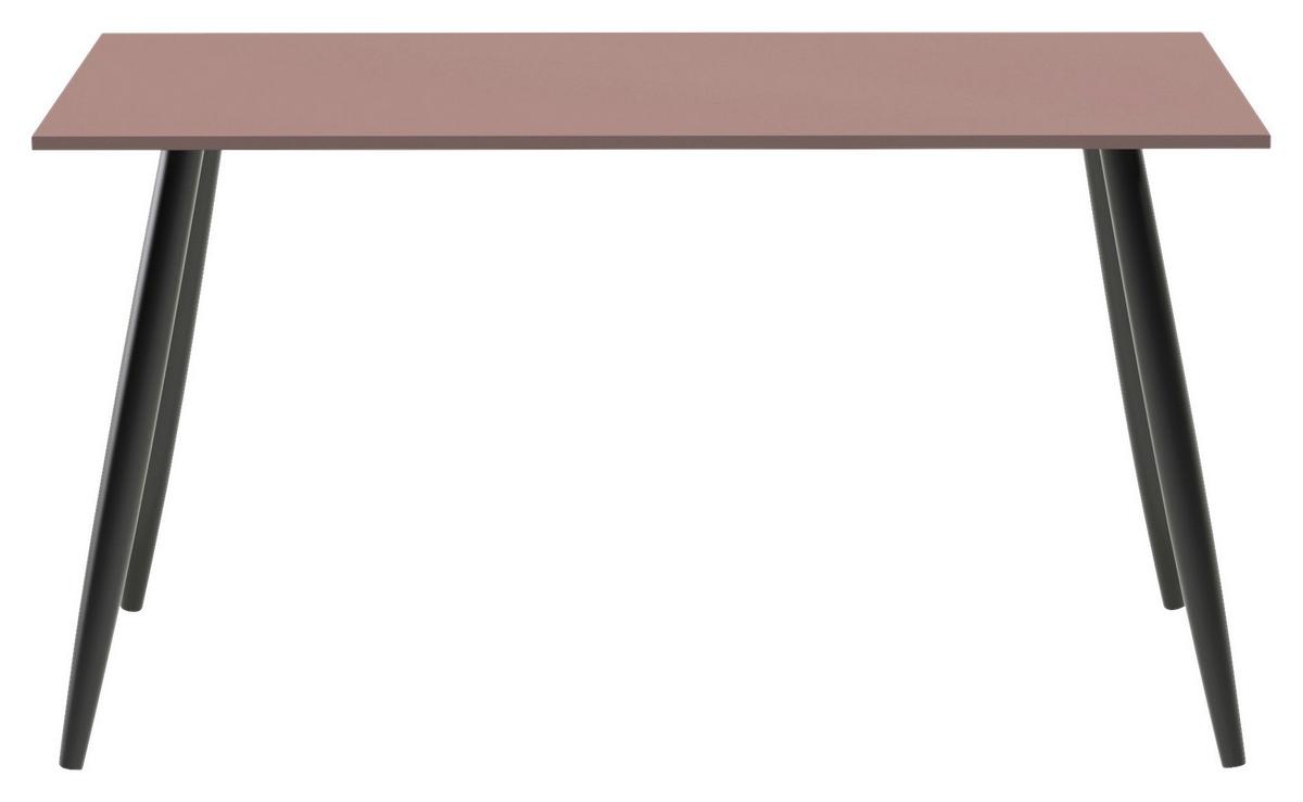 Schreibtisch Piazza Rosa/Schwarz - Schwarz/Rosa, MODERN, Holzwerkstoff/Metall (138/73,60/60cm) - Mömax