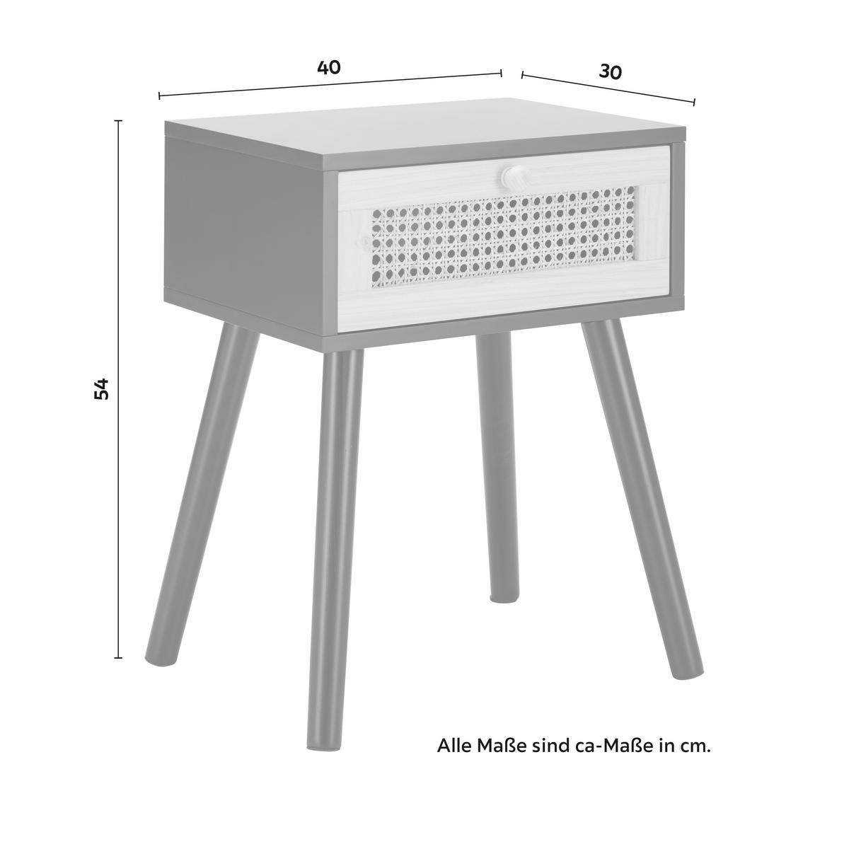 Beistelltisch Denis Hellbraun/ Schwarz MDF - Schwarz/Naturfarben, MODERN, Holz/Holzwerkstoff (40/30/54cm) - Bessagi Home
