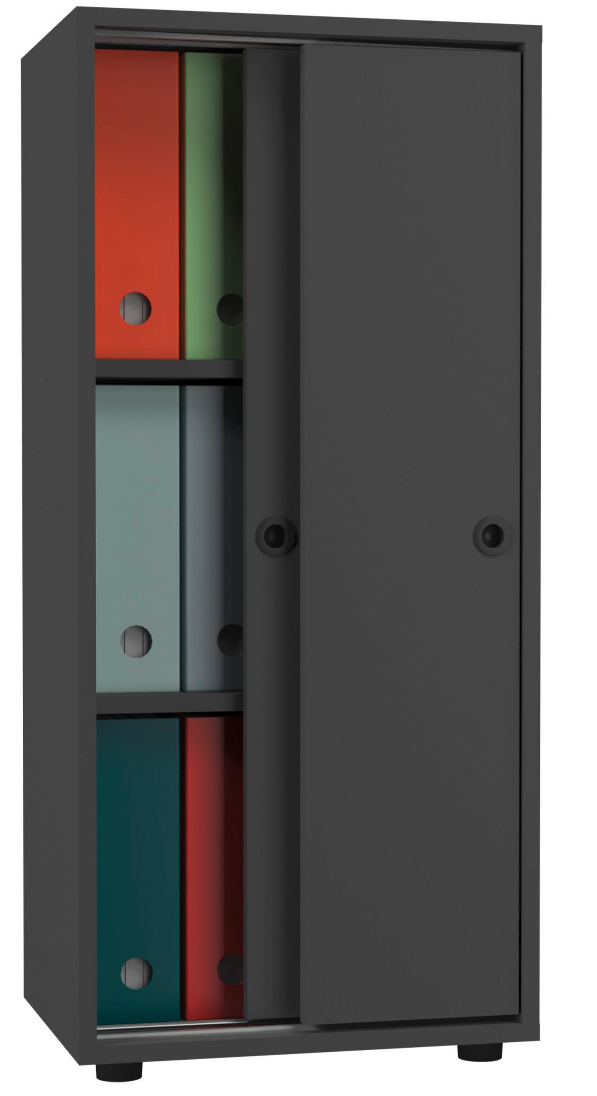 Arhivska Omara Ulas, Antracit - antracit, Design, leseni material (49/109/38cm) - MID.YOU