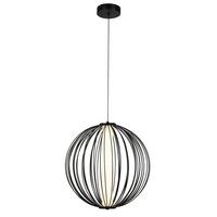 LED-Hängeleuchte Kalti Schwarz max. 24 Watt - Schwarz, MODERN, Kunststoff/Metall (40/145cm) - Mömax