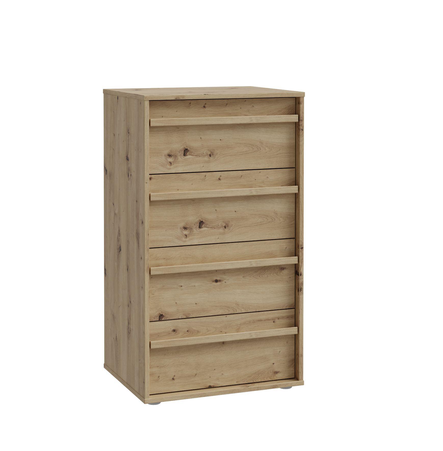 Comodă CLEO - stejar Artisan, Modern, material pe bază de lemn (53,4/94,4/42cm) - Modern Living