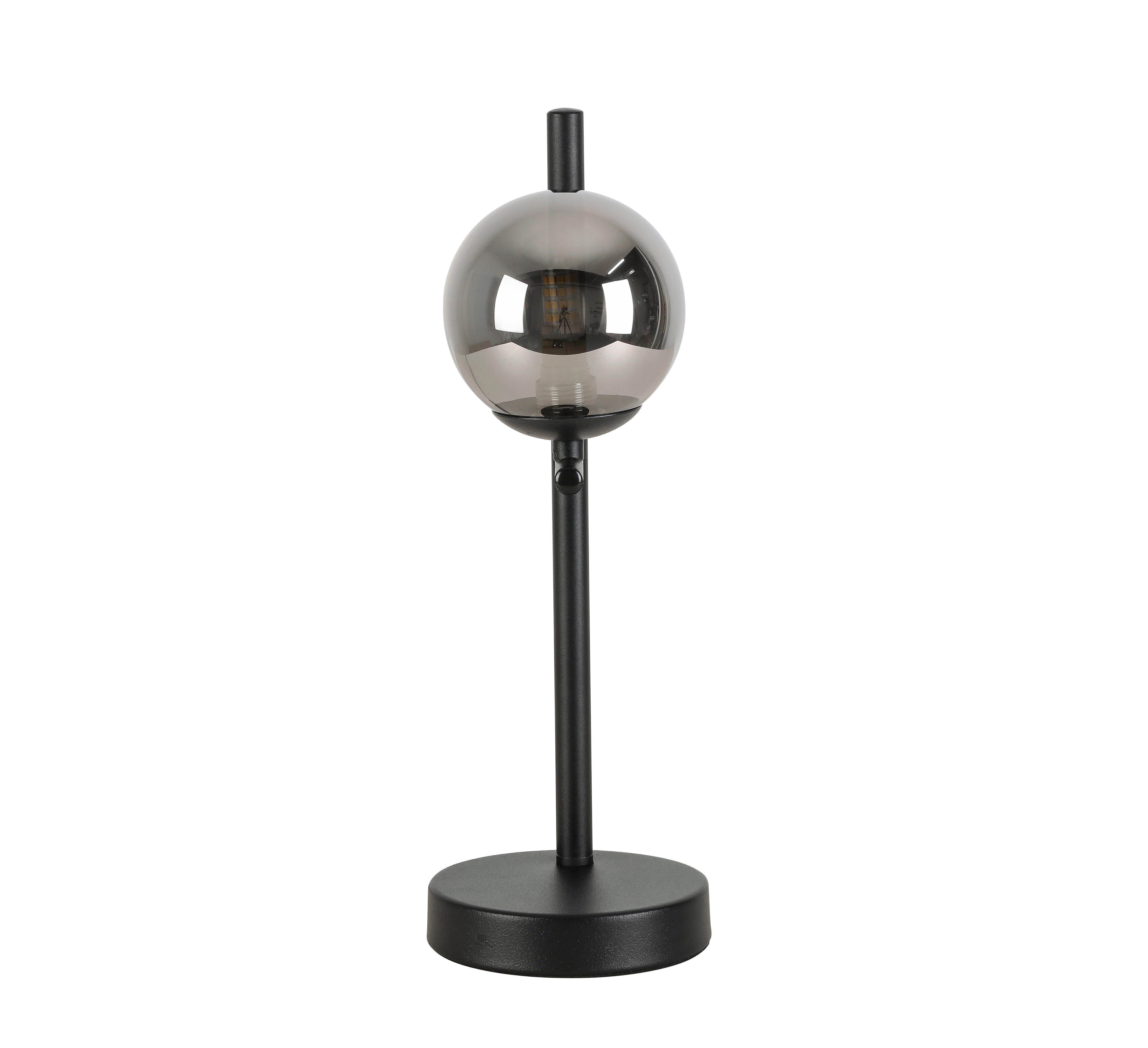BORDSLAMPA LISIB - kromfärg/svart, Romantik / Lanthus, metall/glas (13/12/36,5cm) - Mömax