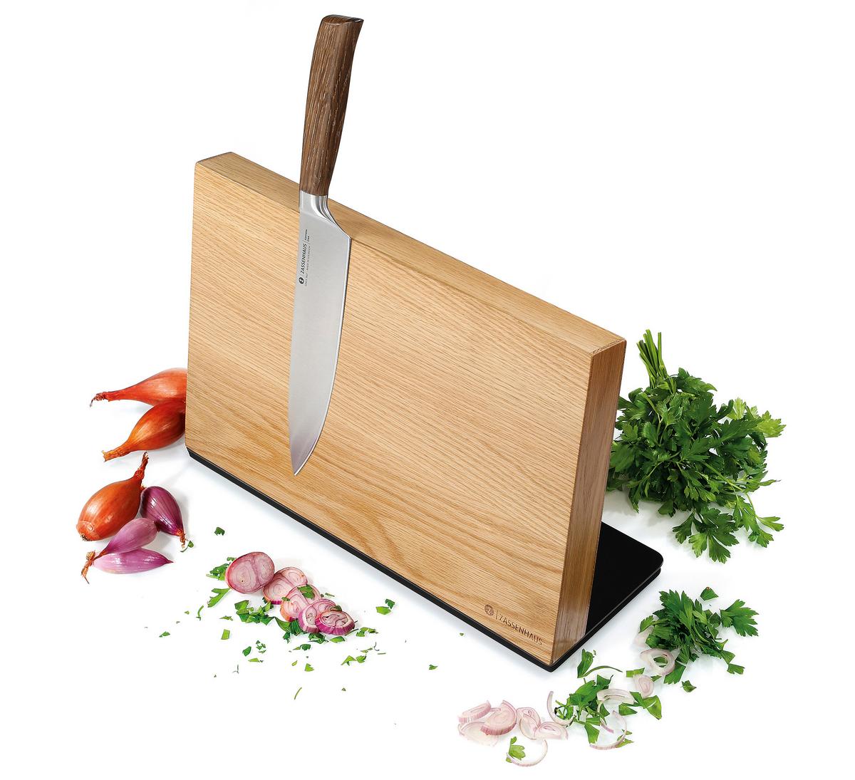 BLOK NA NOŻE 078213 - kolor dębowy, Basics, drewno (36/12,5/23cm) - Zassenhaus