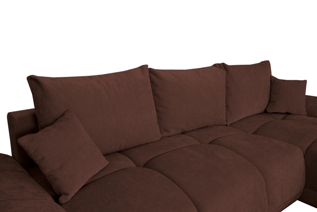 Kutna Garnitura Bonn - smeđa/crna, Moderno, tekstil/plastika (296/182cm)