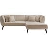 Wohnlandschaft Colori beige Bouclé - Beige/Schwarz, MODERN, Holz/Textil (264/160cm) - MID.YOU