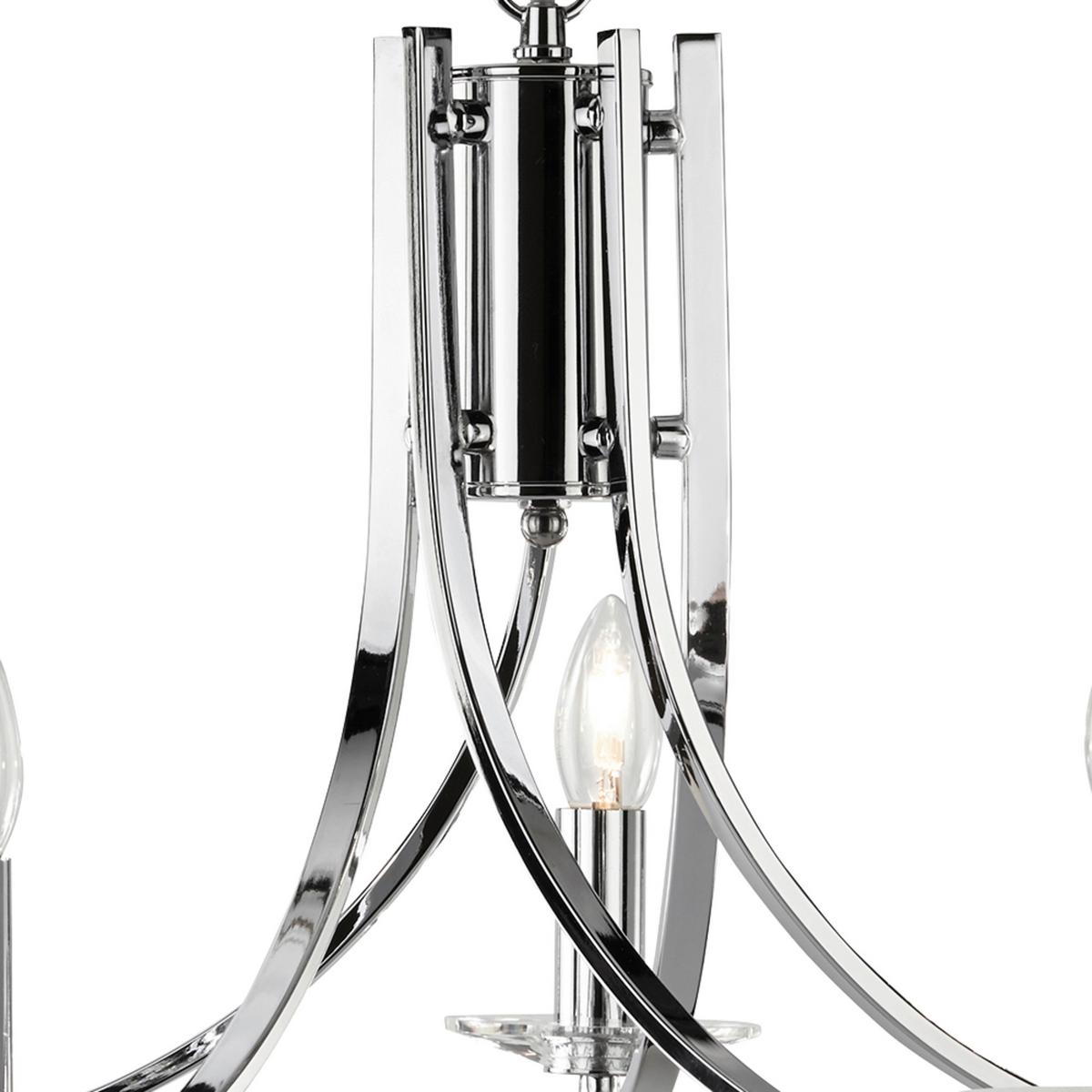 Csillár 4165-5cc Ascona - krómszínű, Konventionell, üveg/fém (62/90cm)