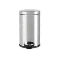 Pedálos Szemetes James - krómszínű/fekete, Konventionell, műanyag/fém (29/47,5cm) - Modern Living