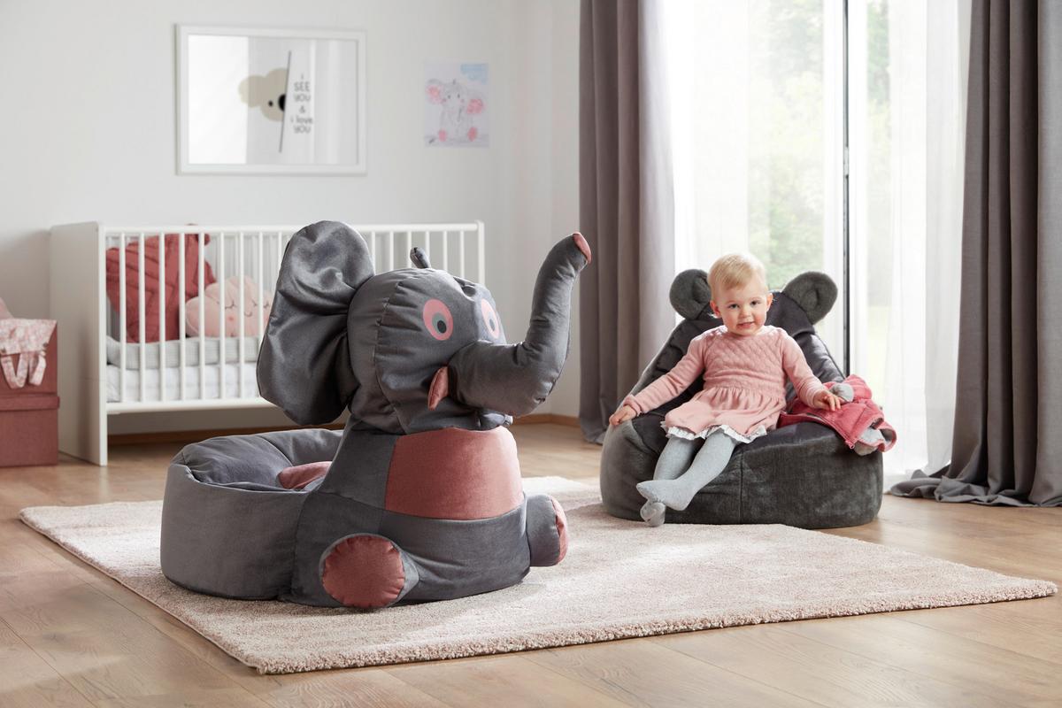 Kindersessel in Anthrazit - Anthrazit, Textil (65/80/65cm) - Mömax