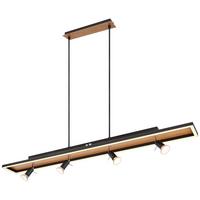 Viseča Led-svetilka Morrie - črna/opal, Basics, kovina/umetna masa (116/12/120cm) - Globo