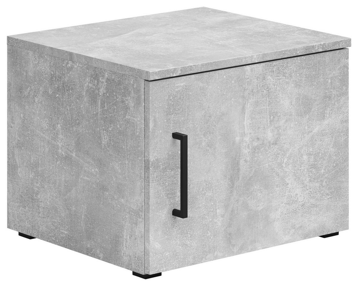 Aufsatzschrank Multistauraum Betonoptik - Schwarz/Grau, MODERN, Holzwerkstoff/Kunststoff (45/35/40cm) - Mömax