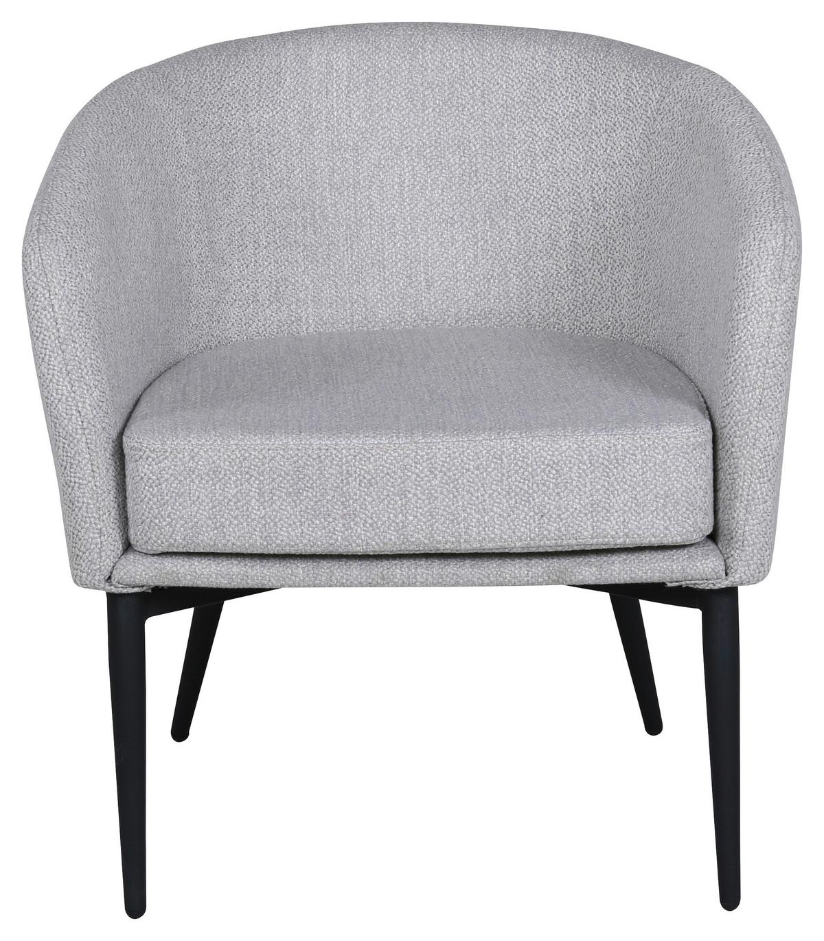 SESSEL FLUFFY - Schwarz/Grau, Design, Textil/Metall (83/70/64cm) - Livetastic