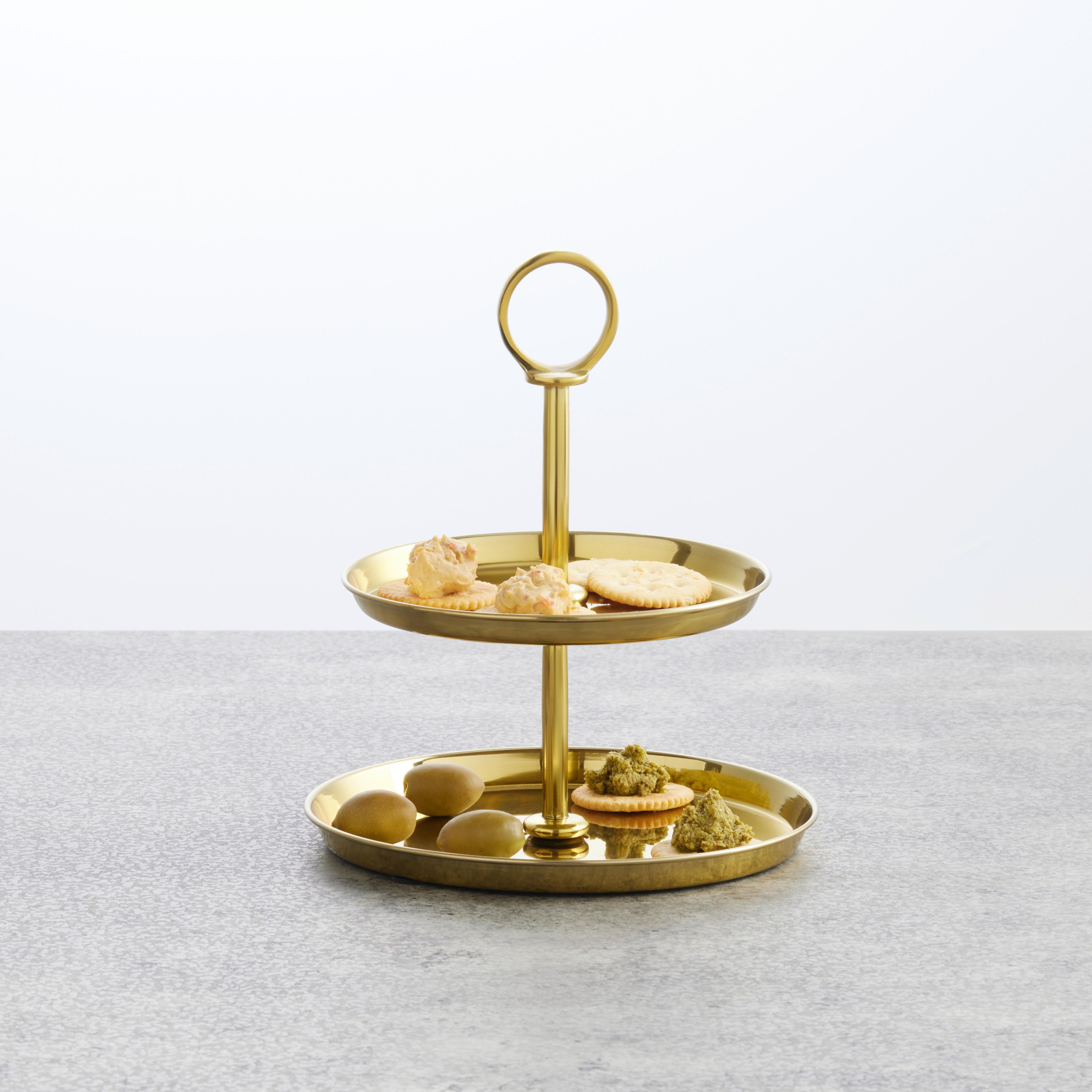 Etagere Glamour Goldfarben - Goldfarben, MODERN, Metall (20,3/23,5cm) - Mömax