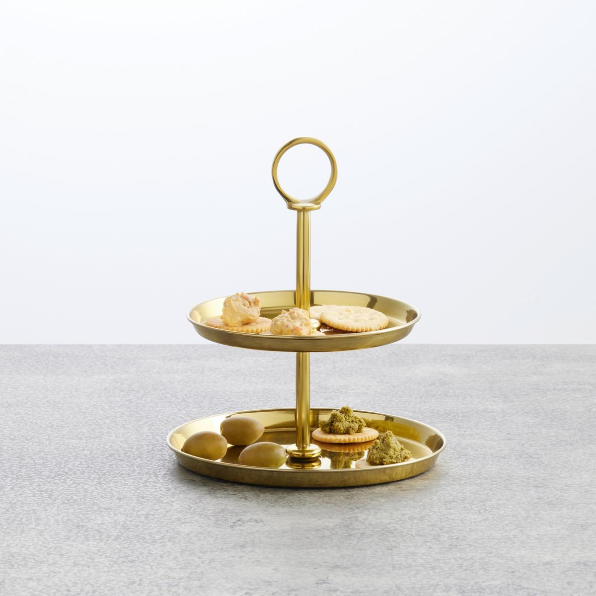 Etagere Glamour Goldfarben - Goldfarben, MODERN, Metall (20,3/23,5cm) - Mömax
