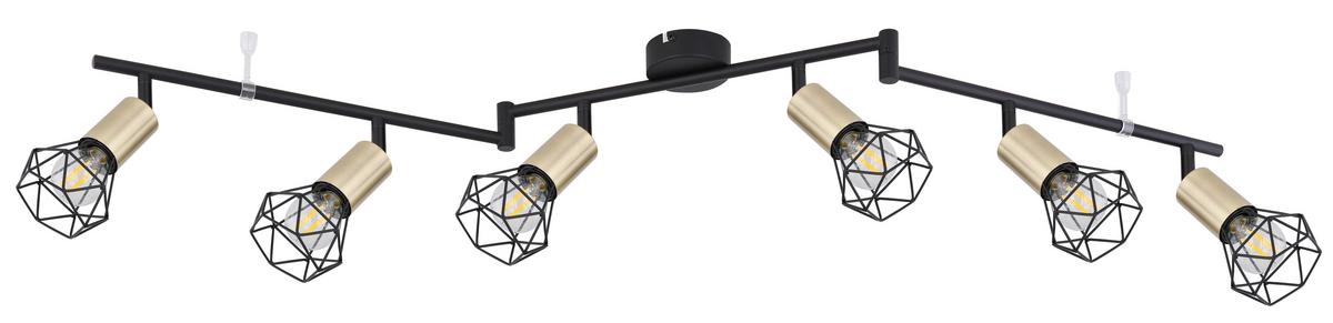 Reflektor Mori - črna/barve medenine, Basics, kovina (116/8/22,5cm) - Globo