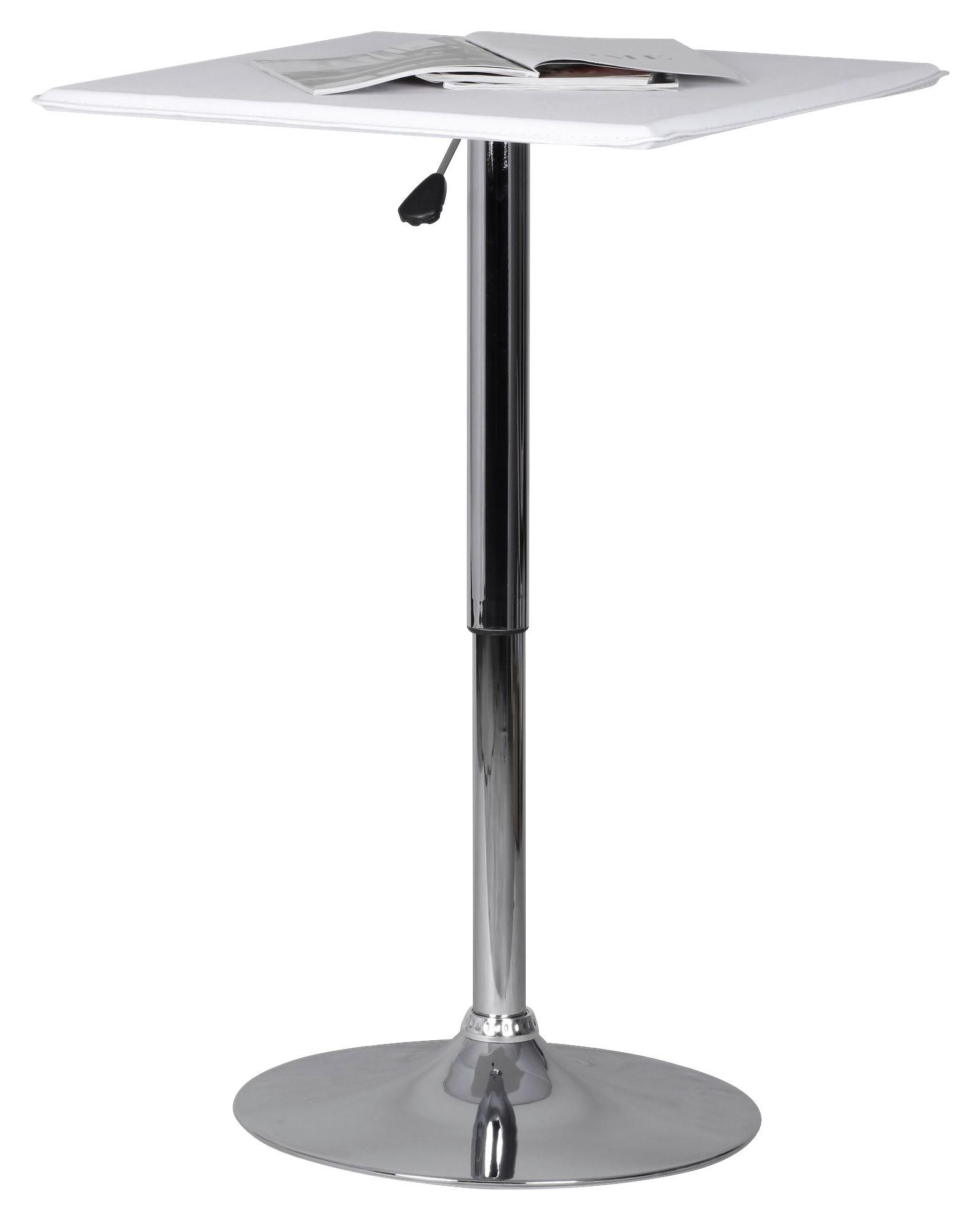 Stoječa Miza Altona - barve kroma/bela, Moderno, kovina/tekstil (63/83-104/63cm) - MID.YOU