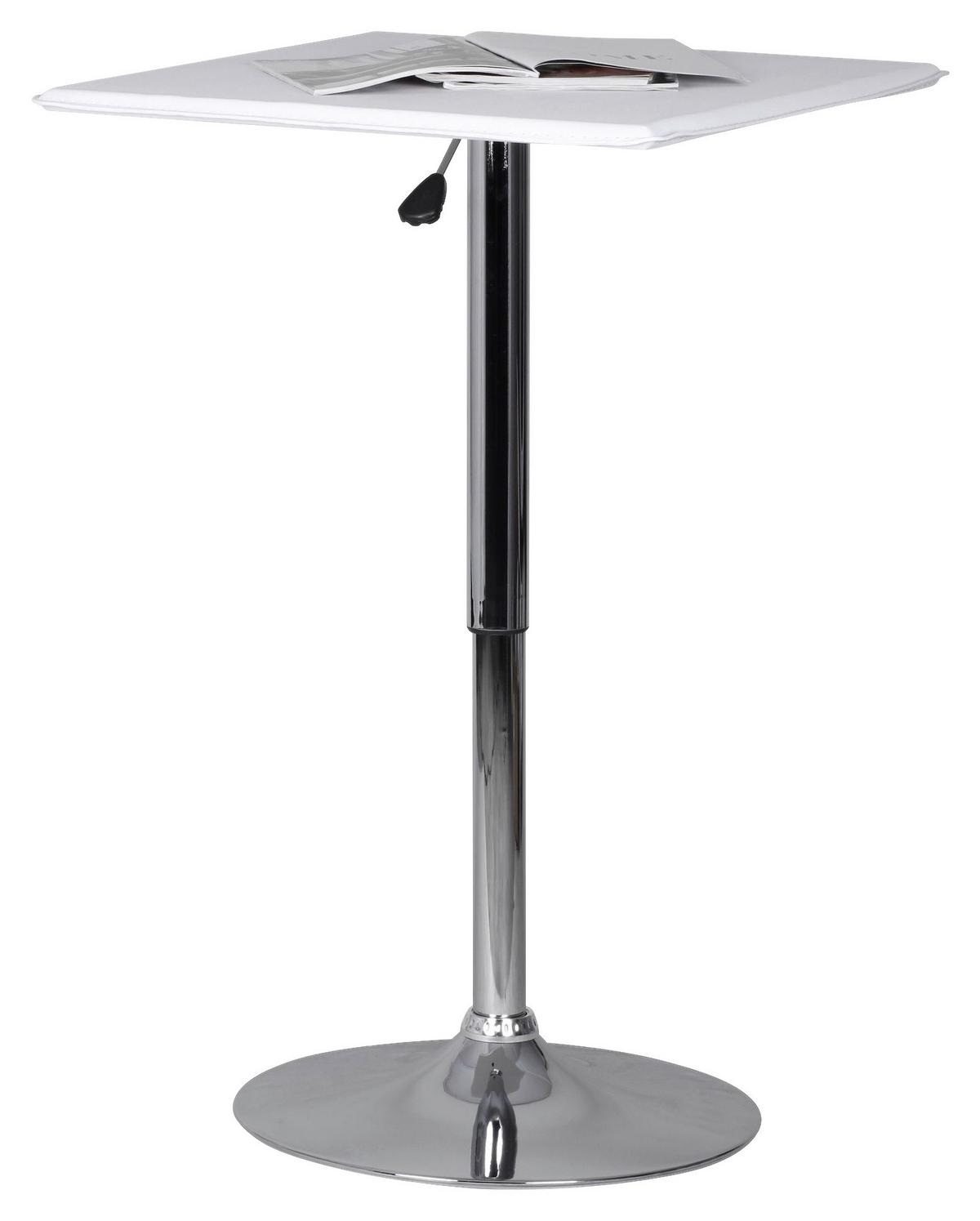 Stoječa Miza Altona - barve kroma/bela, Moderno, kovina/tekstil (63/83-104/63cm) - MID.YOU