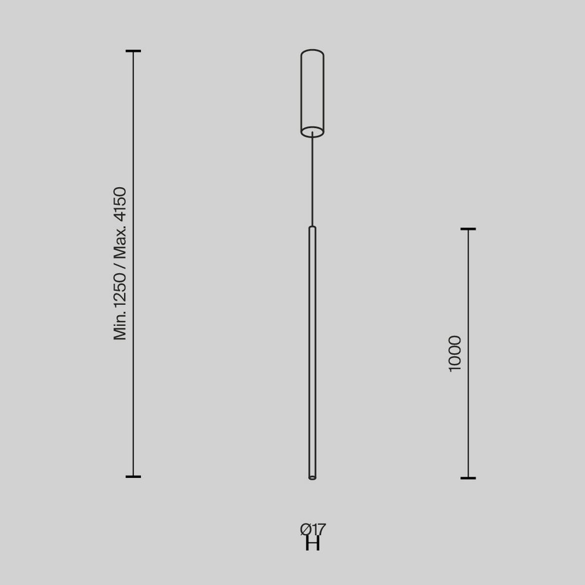 Pendelleuchte Mod246pl-L24bk1 - Schwarz, Design, Metall (1.7/415cm) - MAYTONI