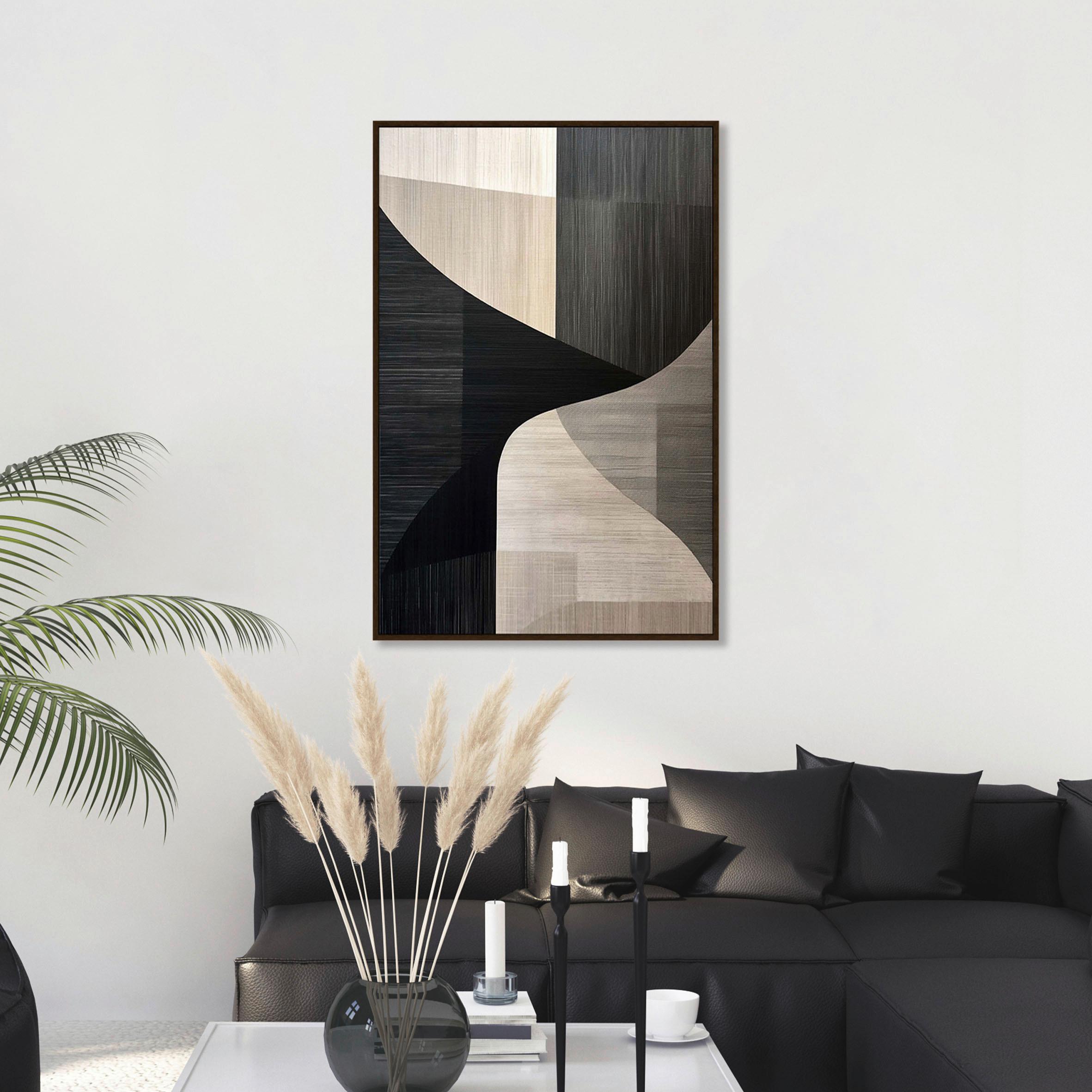 Keilrahmenbild Lotta ca. 60x90cm - Beige/Schwarz, MODERN, Holzwerkstoff/Kunststoff (60/90cm) - Premium Living