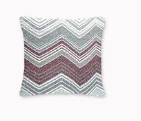 Díszpárna Zickzack 45/45 - szeder/fehér, Modern, textil (45/45cm) - Mömax